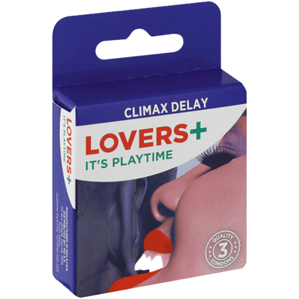 Lovers Plus Climax Delay 3's - With Benzocaine to Prolong Pleasure