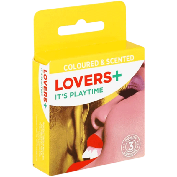 Lovers Plus Coloured and Scented 3's - Flavoured and Coloured