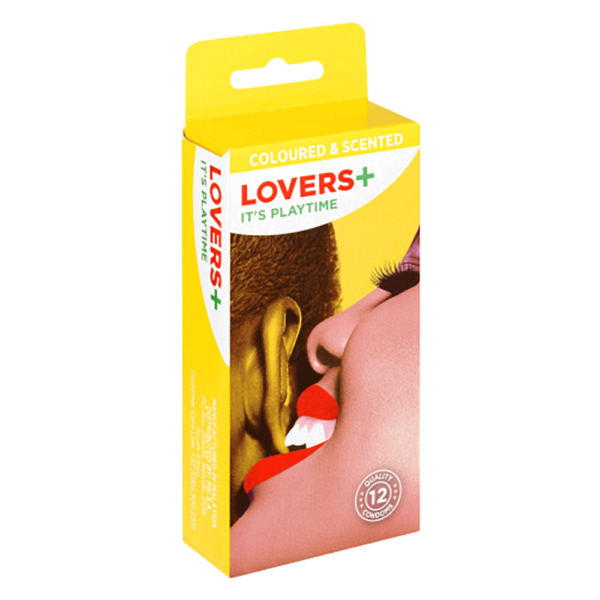 Lovers Plus Coloured and Scented 12's - Coloured and Scented