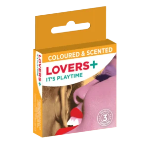 LOVERS+ Coloured & Scented Condoms - 3 Pack