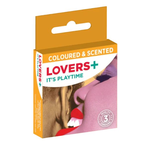 LOVERS+ Coloured & Scented Condoms - 3 Pack