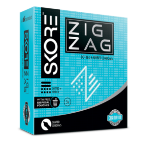 Skore Champion Series ZigZag Condoms - 3 Pack