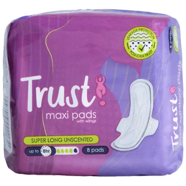 Trust Maxi Pads Super Long Unscented - 8 Pack