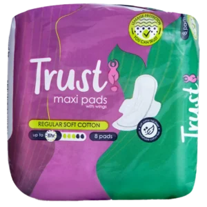 Trust Maxi Regular Soft Cotton Sanitary Pads - 8 Pack