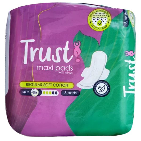 Trust Maxi Regular Soft Cotton Sanitary Pads - 8 Pack